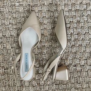Charles and Keith Trapeze Heel Slingback Pumps - Sand
